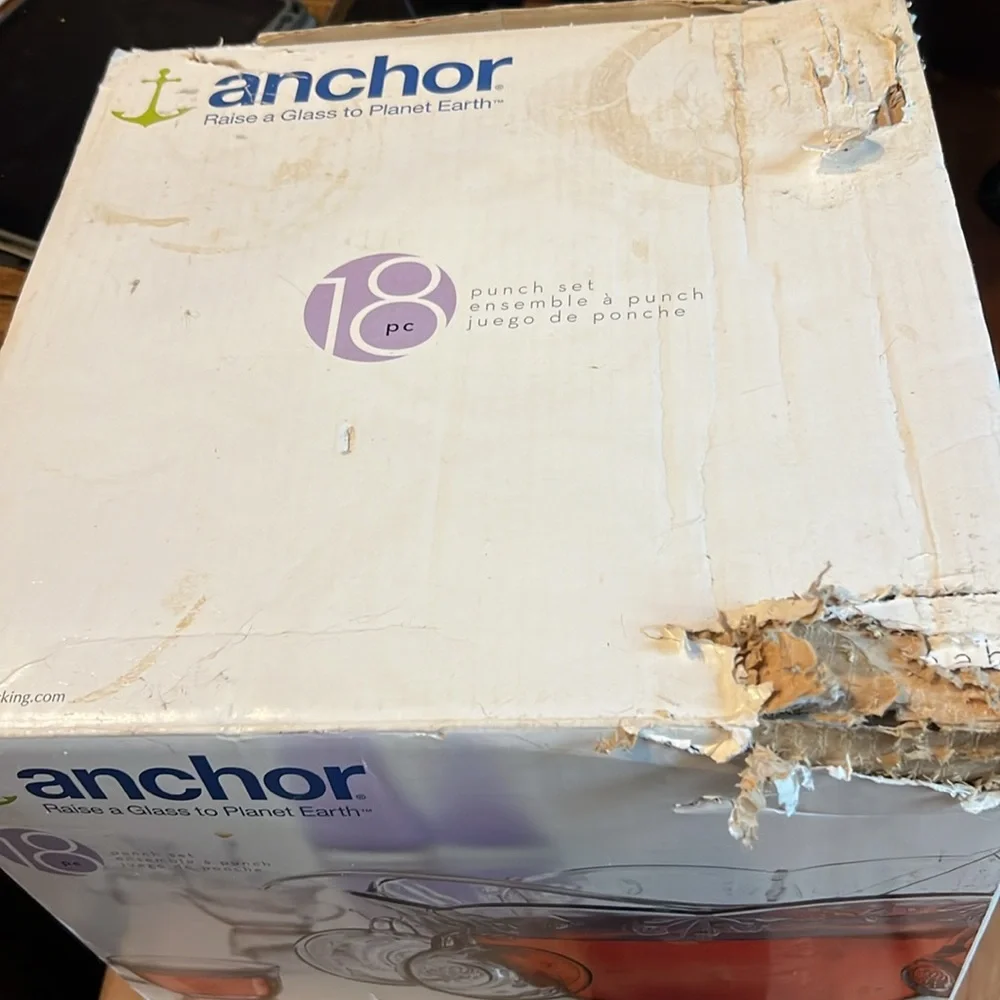 SAVANNAH Anchor ECO FRIENDLY 18 piece punch bowl set USA - Picture 6 of 7